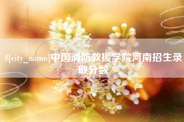 吐鲁番中国消防救援学院河南招生录取分数