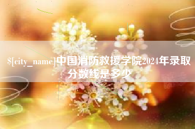 吐鲁番中国消防救援学院2024年录取分数线是多少
