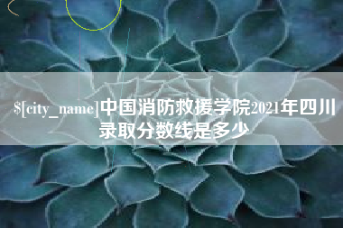 吐鲁番中国消防救援学院2021年四川录取分数线是多少