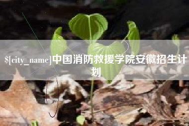 吐鲁番中国消防救援学院安徽招生计划