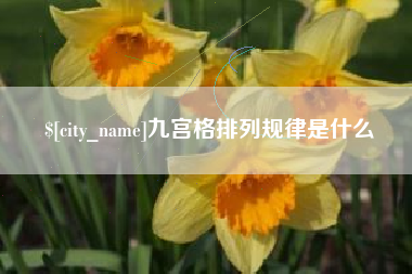 吐鲁番九宫格排列规律是什么