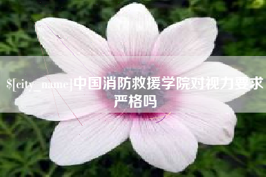 吐鲁番中国消防救援学院对视力要求严格吗