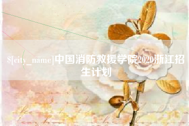 吐鲁番中国消防救援学院2020浙江招生计划
