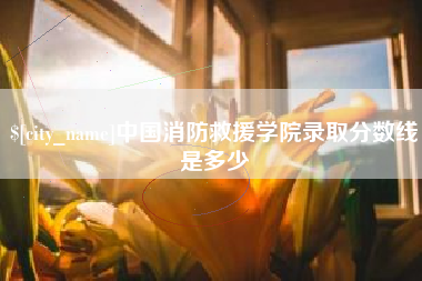 吐鲁番中国消防救援学院录取分数线是多少
