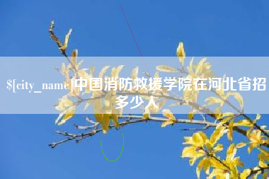吐鲁番中国消防救援学院在河北省招多少人
